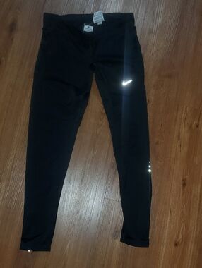Nike Black Jogger Leggings with Reflective Swoosh